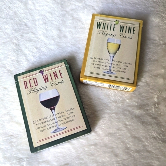 Brand New Playing Cards - 2 Decks Themed White Wine and Red Wine - Picture 3 of 6